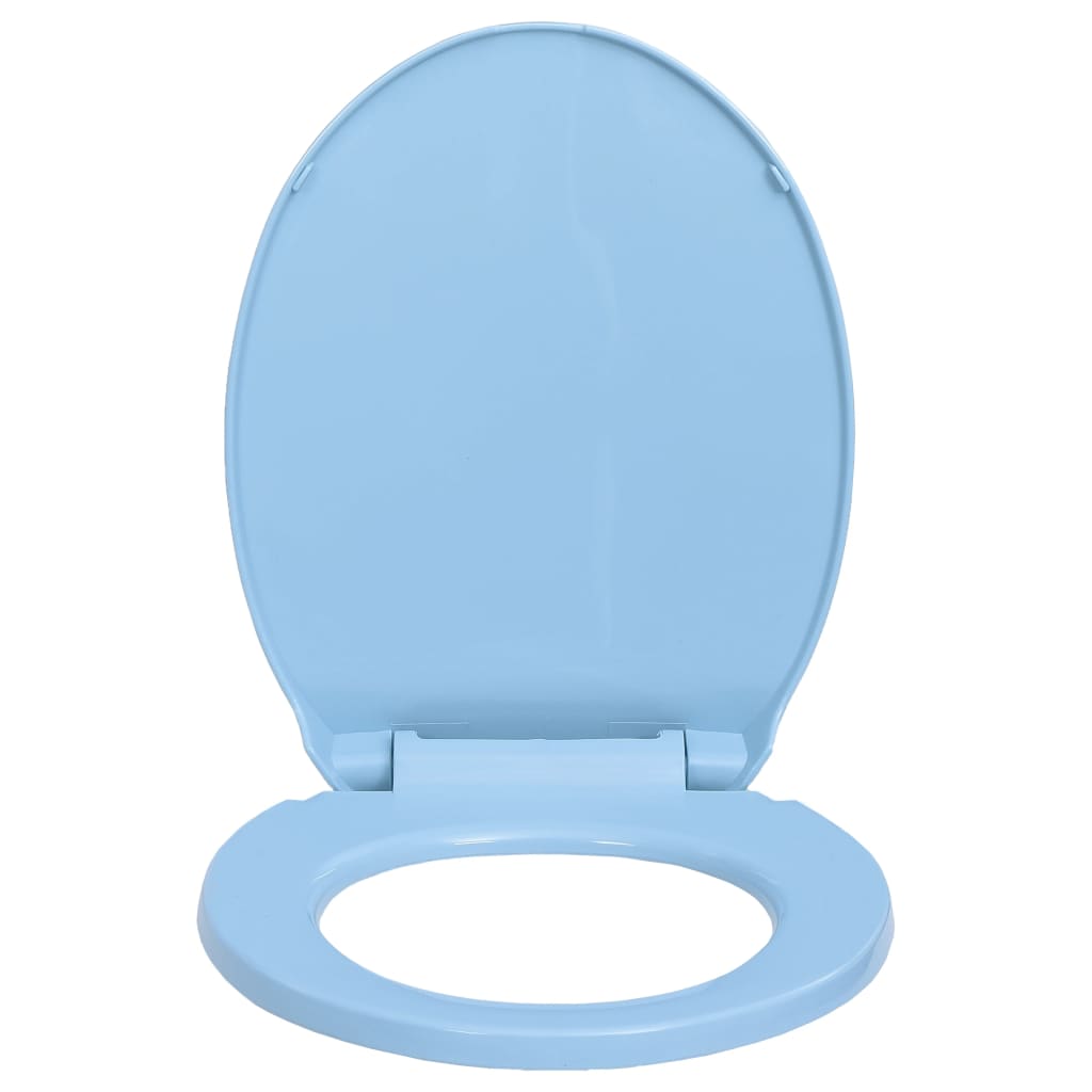 vidaXL vaikselt suletav prill-laud, kiirkinnitusega, sinine, ovaalne