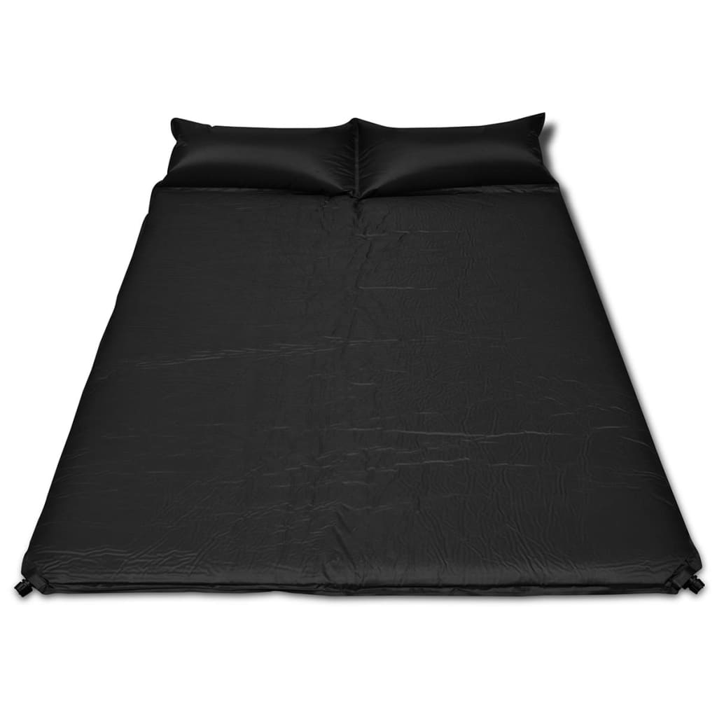 Must isetäituv magamismatt 190 x 130 x 5 cm must (kahekohaline)