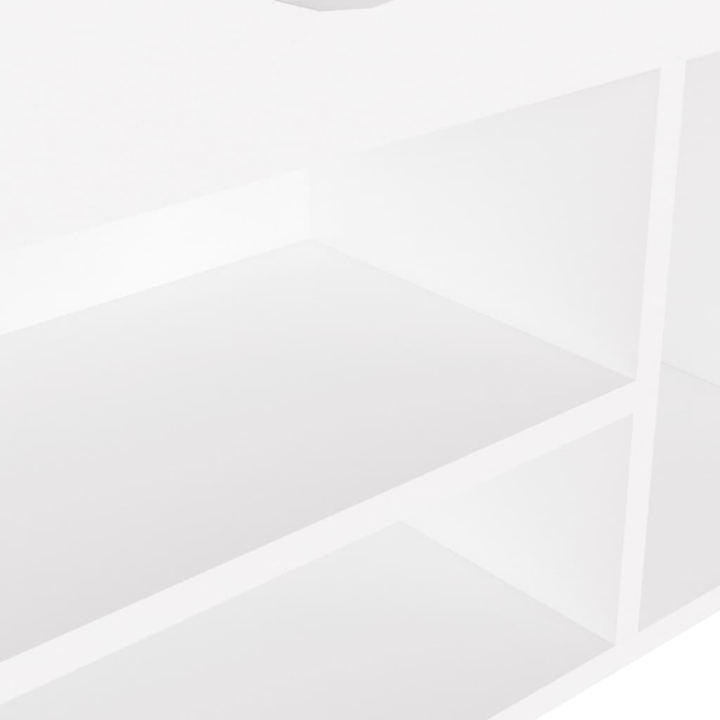 vidaXL jalatsipink padjaga, valge, 104 x 30 x 49 cm, puitlaastplaat
