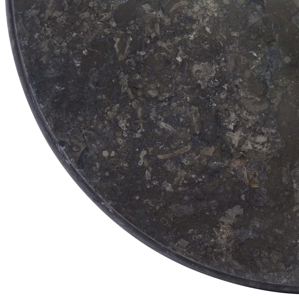 vidaXL lauaplaat, must, Ø 50 x 2,5 cm, marmor