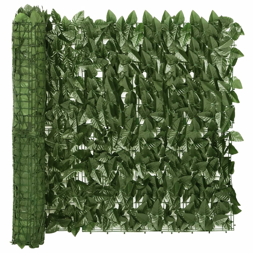 vidaXL rõdusirm, tumerohelised lehed, 300 x 75 cm