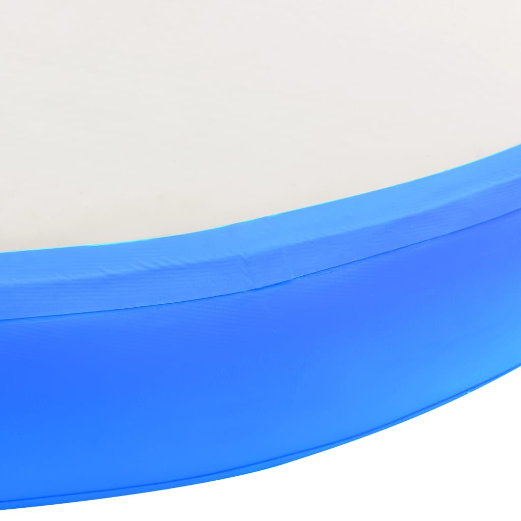 vidaXL täispumbatav võimlemismatt pumbaga 100x100x10 cm PVC sinine