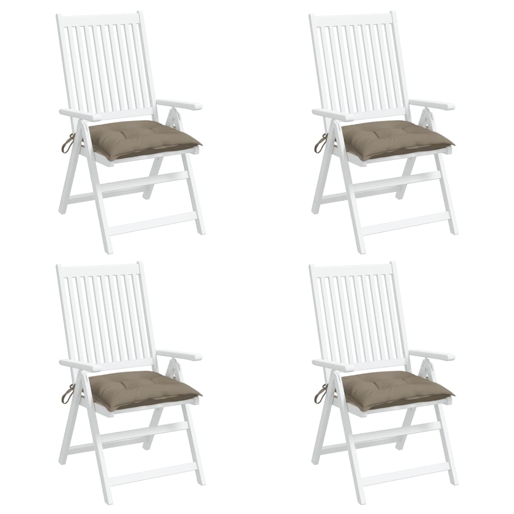 vidaXL tooli istmepadjad 4 tk, pruunikas, 40 x 40 x 7 cm kangas