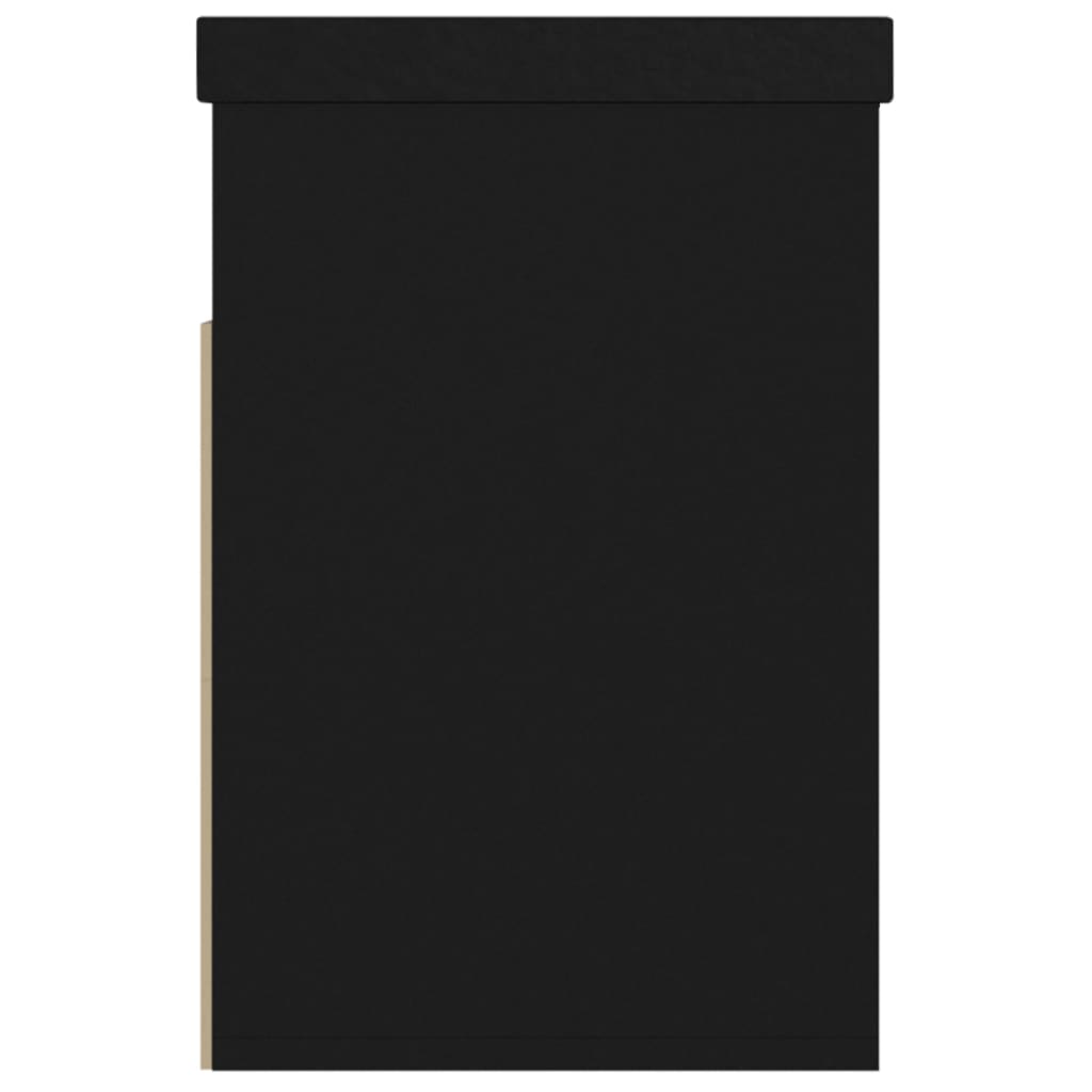 vidaXL jalatsipink padjaga, must, 80 x 30 x 47 cm, puitlaastplaat