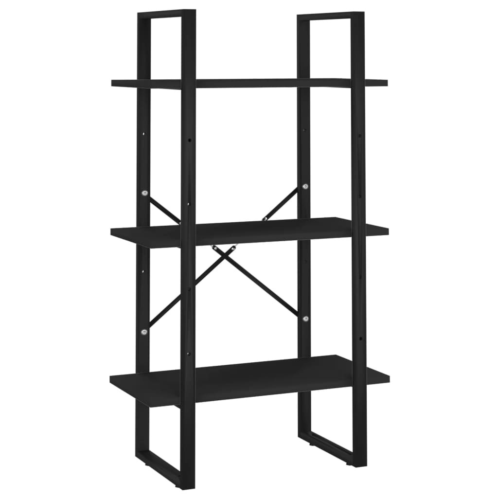vidaXL 5-korruseline raamaturiiul, must, 60x30x175 cm, tehispuit