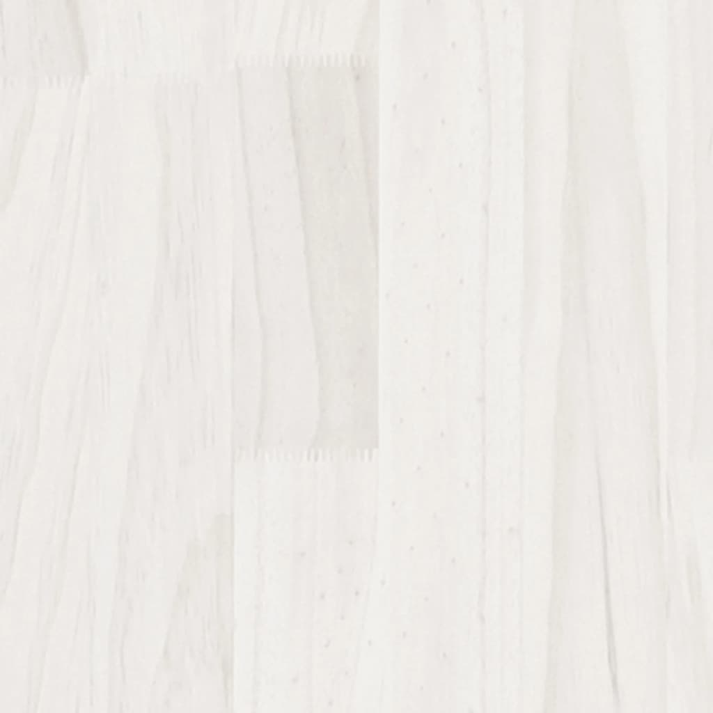vidaXL voodiraam, valge, täismännipuit, 140 x 190 cm