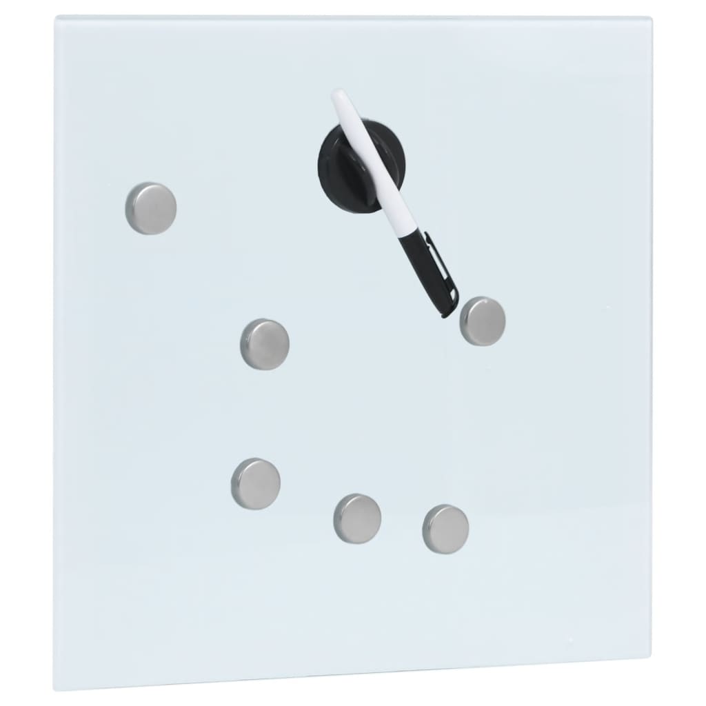 vidaXL võtmekarp magnetplaadiga, valge, 35 x 35 x 5,5 cm