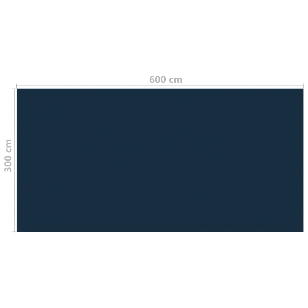 vidaXL ujuv PE ümmargune basseinikile, 600x300 cm, must ja sinine