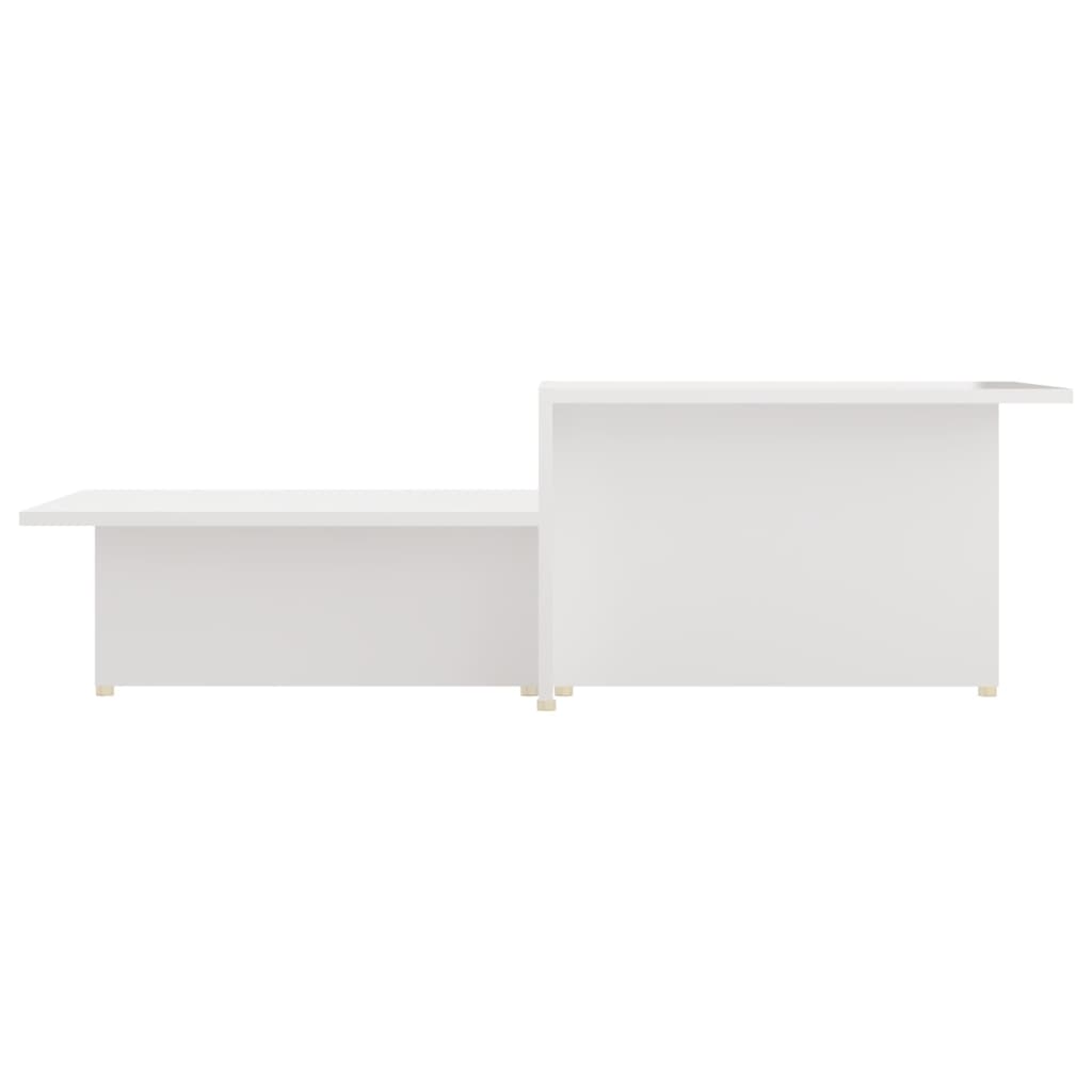 vidaXL kohvilaud, kõrgläikega valge, 111,5x50x33 cm, tehispuit