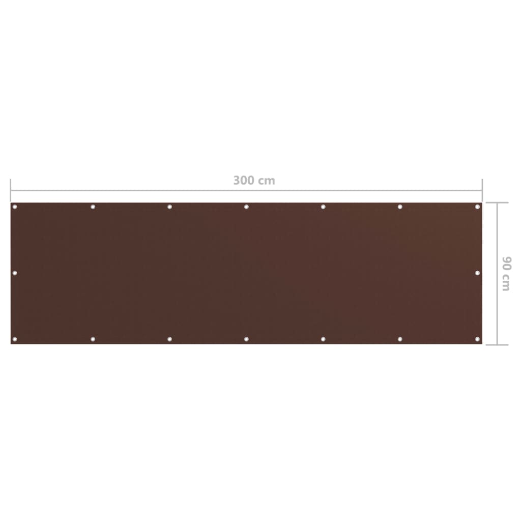 vidaXL rõdusirm, pruun, 90 x 300 cm, oxford-kangas