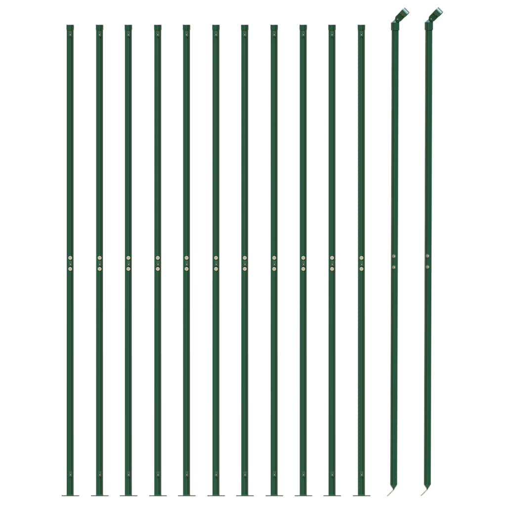 vidaXL traataed äärikuga, roheline, 0,8 x 25 m