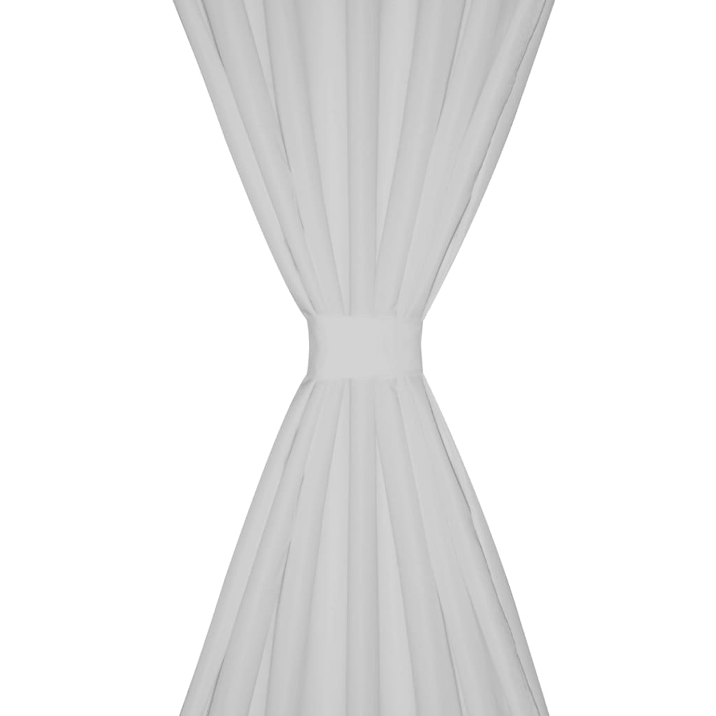 Aasadega satiinist kardinad 2 tk 140 x 245 cm valge