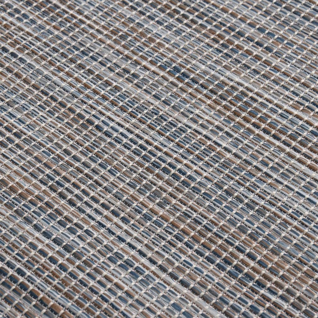 vidaXL silesidus õuevaip, 140x200 cm, pruun ja sinine