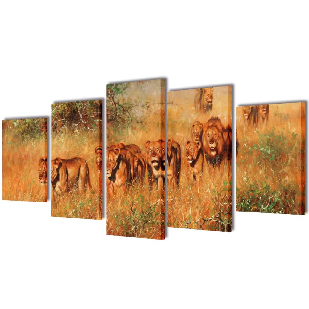 Seinamaalikomplekt lõvidega, 200 x 100 cm
