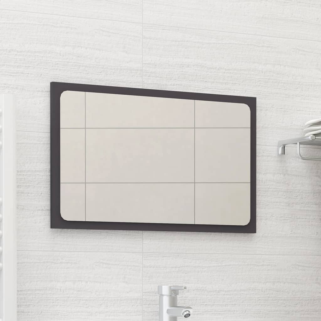 vidaXL vannitoa peegel, hall, 60 x 1,5 x 37 cm, puitlaastplaat