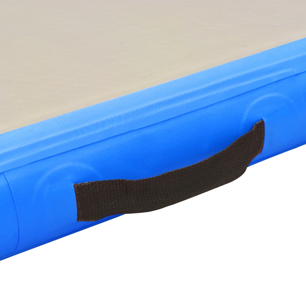 vidaXL täispumbatav võimlemismatt pumbaga 400 x 100 x 10 cm PVC sinine