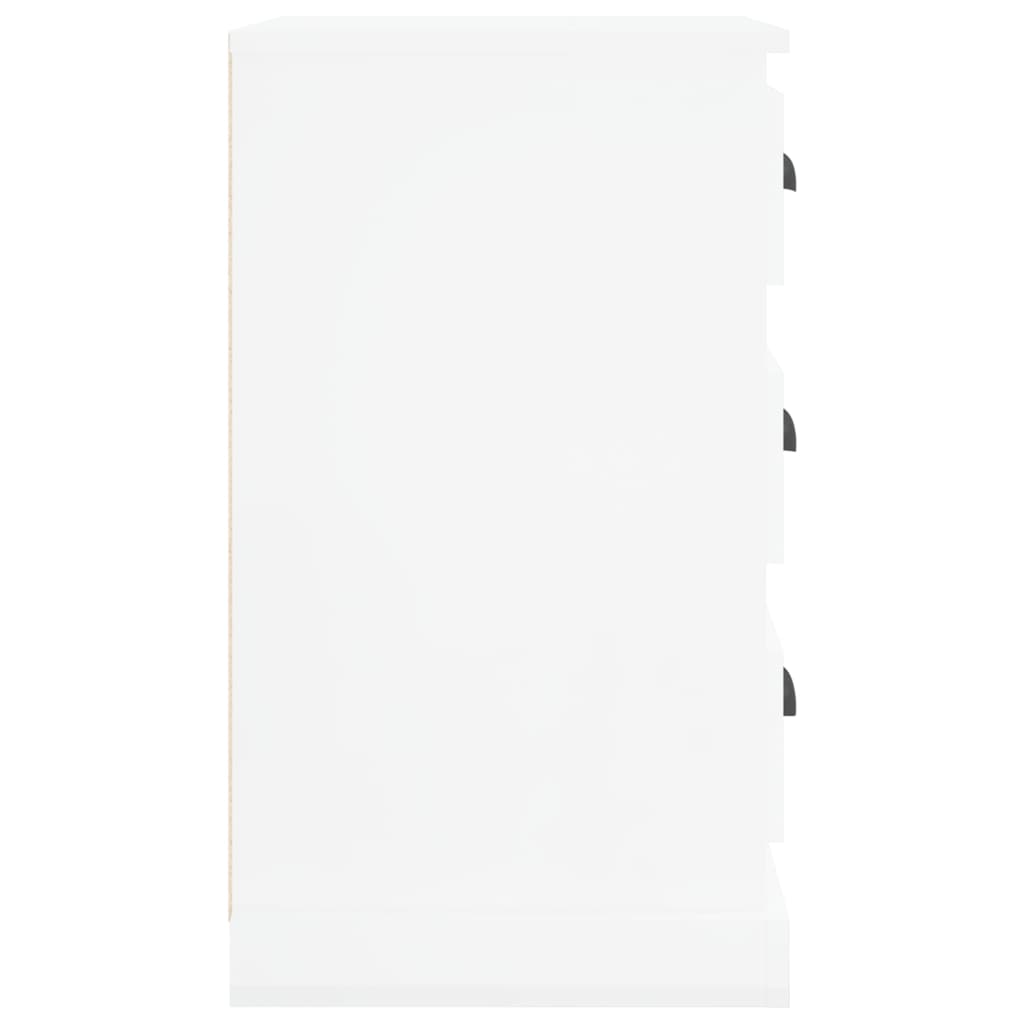 vidaXL öökapp, kõrgläikega valge, 39x39x67 cm, tehispuit