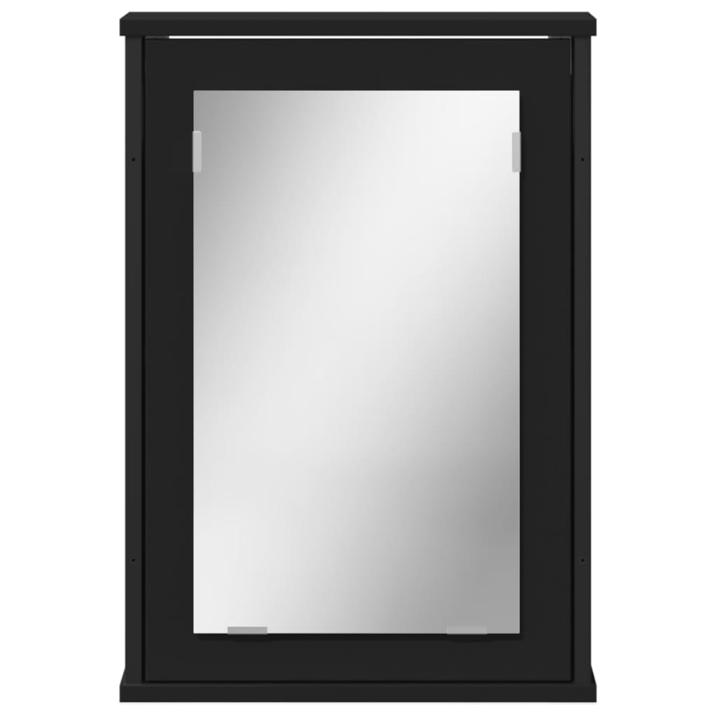vidaXL vannitoa peegelkapp, must, 42 x 12 x 60 cm, tehispuit