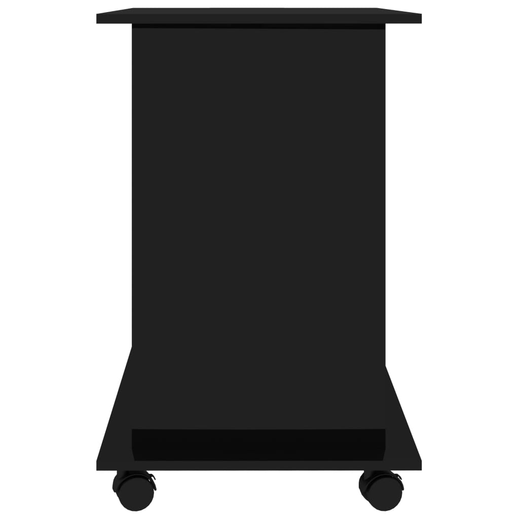 vidaXL arvutilaud, kõrgläikega must 80 x 50 x 75 cm puitlaastplaat