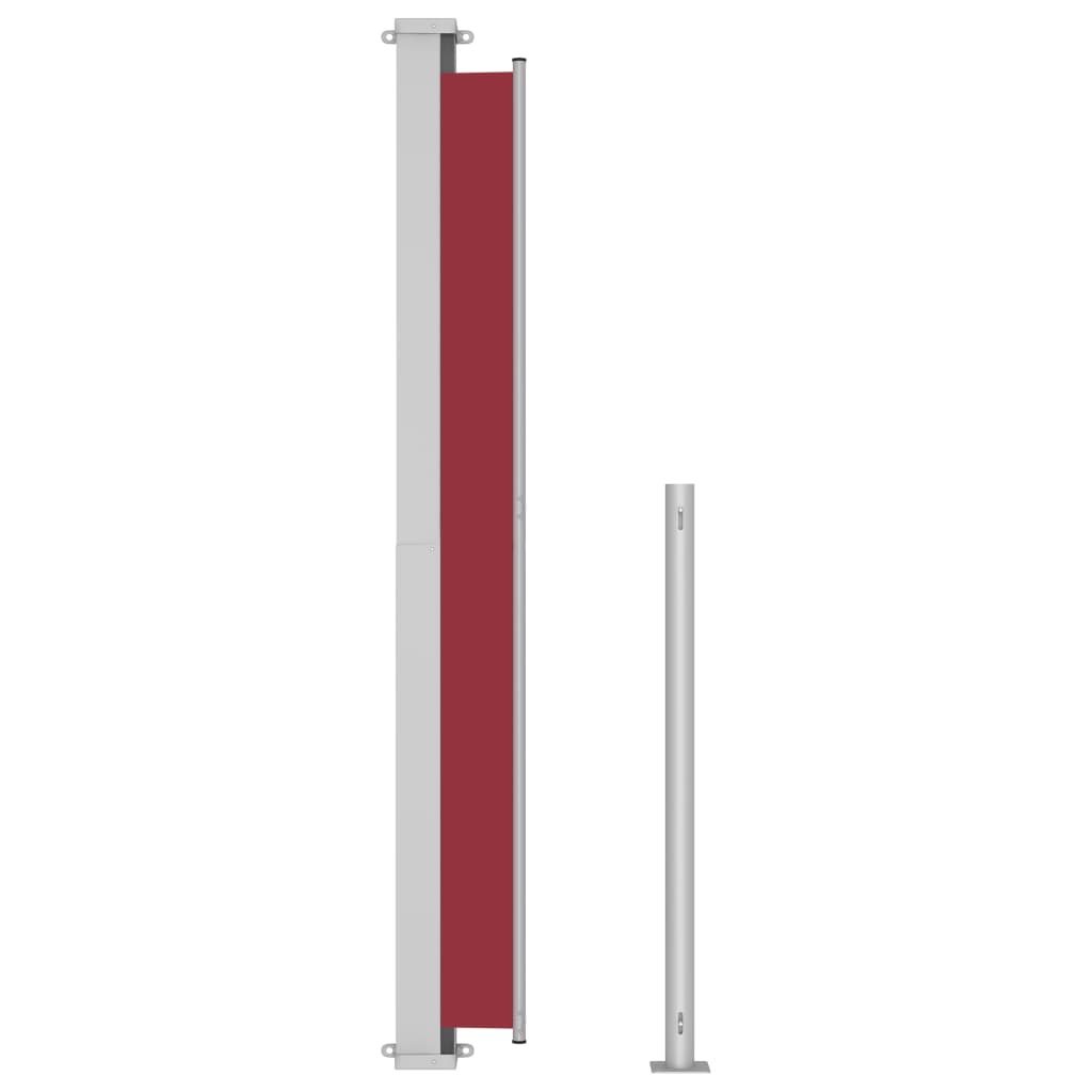 vidaXL lahtitõmmatav terrassi külgsein, 220x300 cm, punane