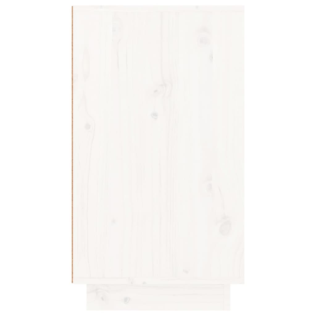 vidaXL jalatsipink, valge, 110 x 34 x 61 cm, männipuit