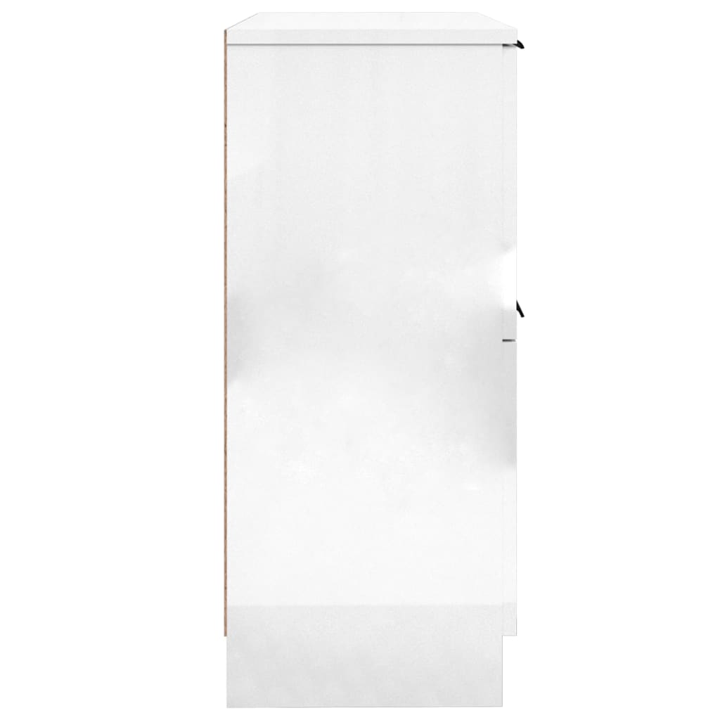 vidaXL puhvetkapid 2 tk, kõrgläikega valge, 30 x 30 x 70 cm, tehispuit
