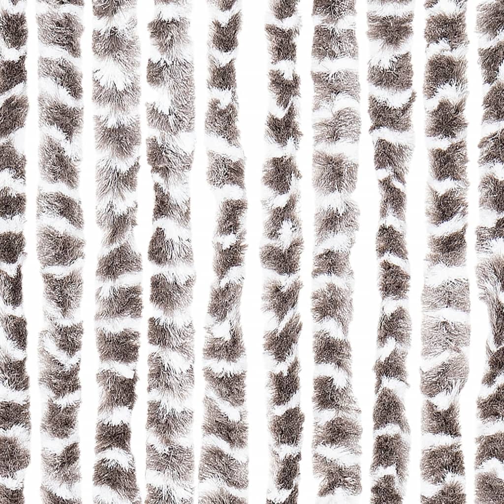 vidaXL putukakardin pruunikashall ja valge, 100 x 220 cm, šenill