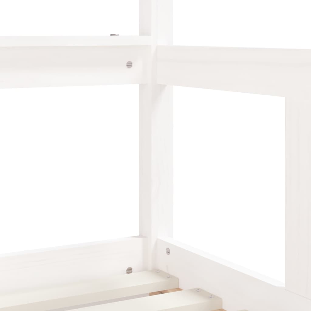 vidaXL lastevoodi raam sahtlitega, valge, 70 x 140 cm, männipuit