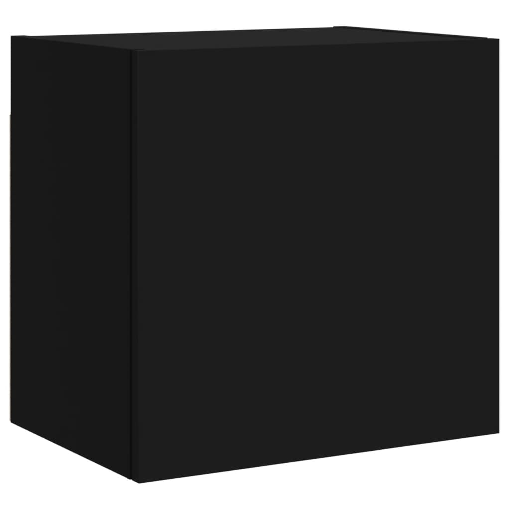 vidaXL 4-osaline telerikappide komplekt, must, tehispuit