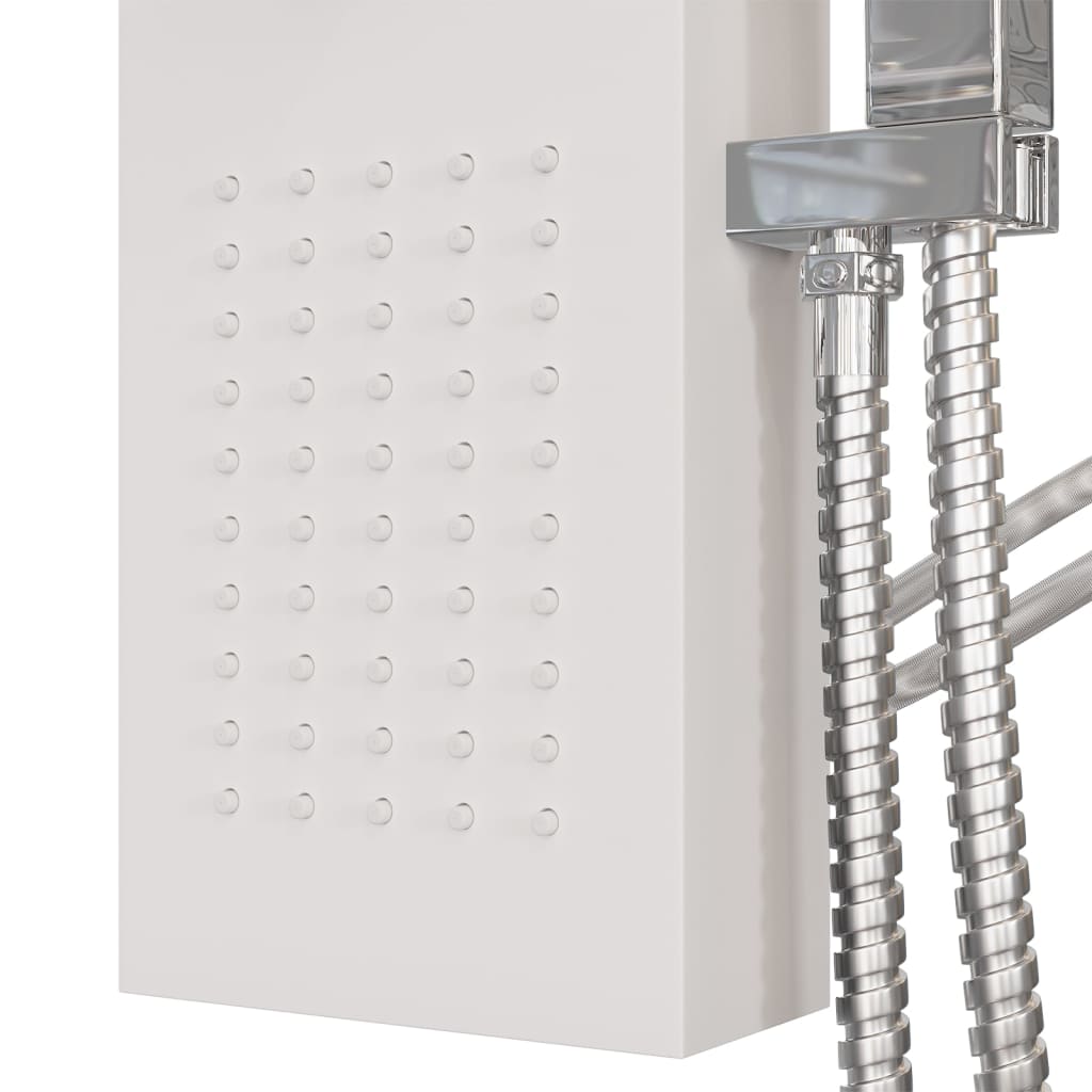 vidaXLi dušipaneeli süsteem, alumiinium, valge