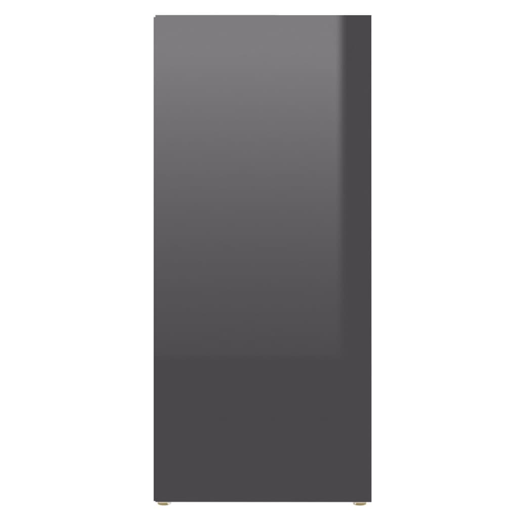 vidaXL kummut, kõrgläikega hall, 97 x 32 x 72 cm, puitlaastplaat