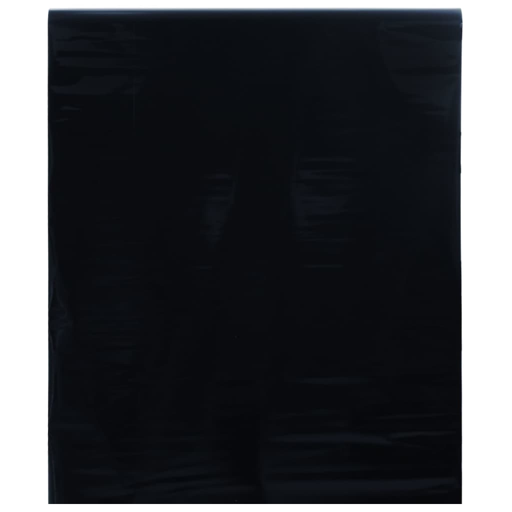 vidaXL staatiline aknakile, jäätunud, must, 90x1000 cm, PVC