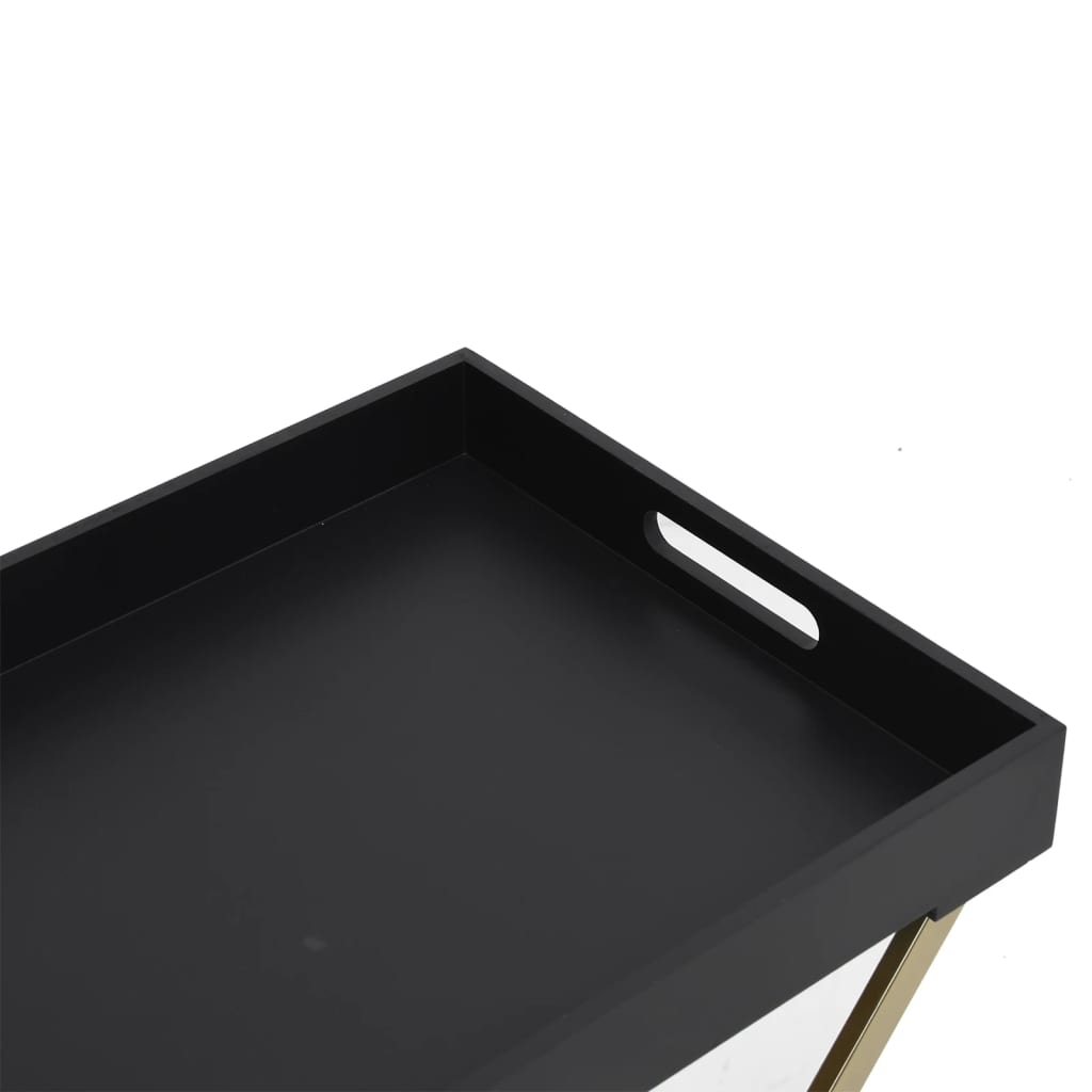 vidaXL kokkupandav laud, kuldne ja must, 48 x 34 x 61 cm, MDF