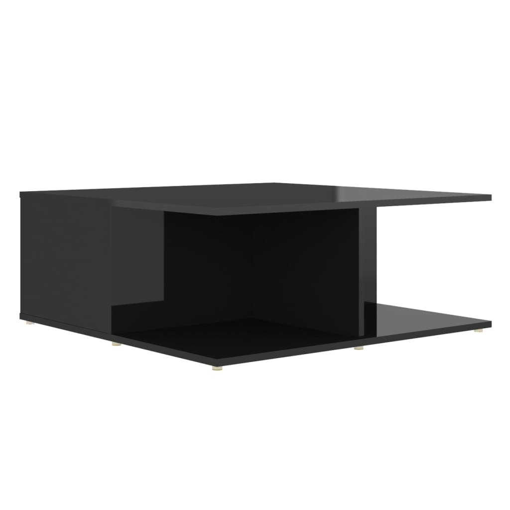 vidaXL kõrgläikega kohvilaud, must, 80 x 80 x 31 cm, puitlaastplaat