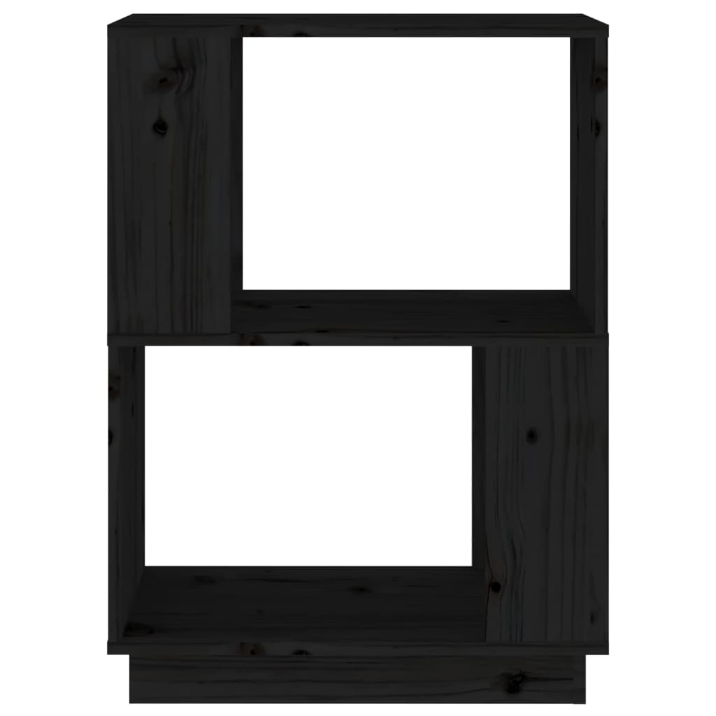 vidaXL raamaturiiul/ruumijagaja, must, 51x25x70 cm, täismännipuit
