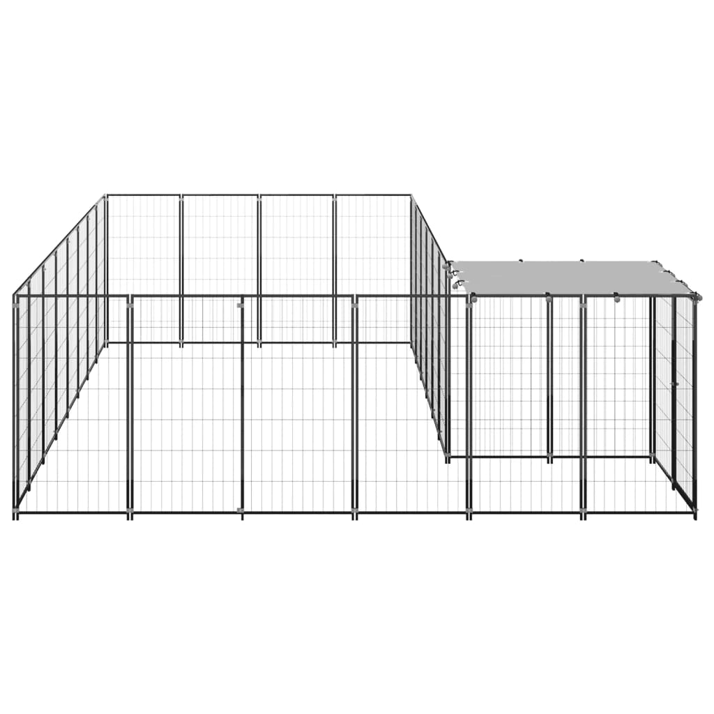 vidaXL koeraaedik, must, 10,89 m², teras