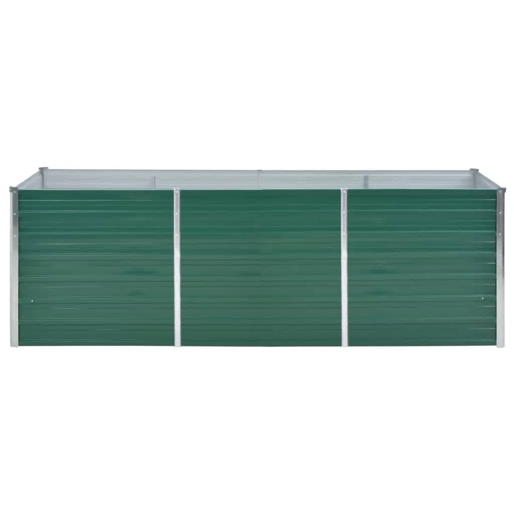 vidaXL taimelava, tsingitud teras, 240 x 80 x 77 cm, roheline