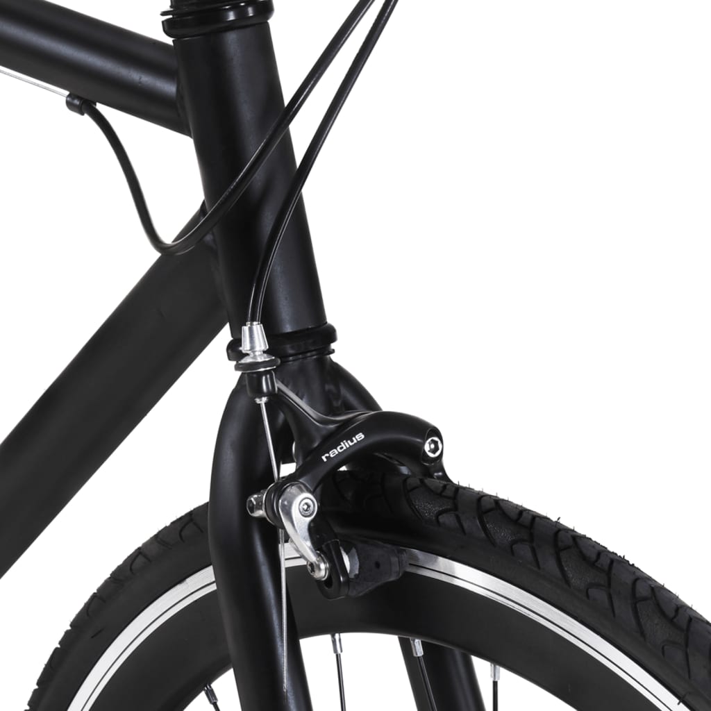 vidaXL ühekäiguline jalgratas, must, 700C 59 cm