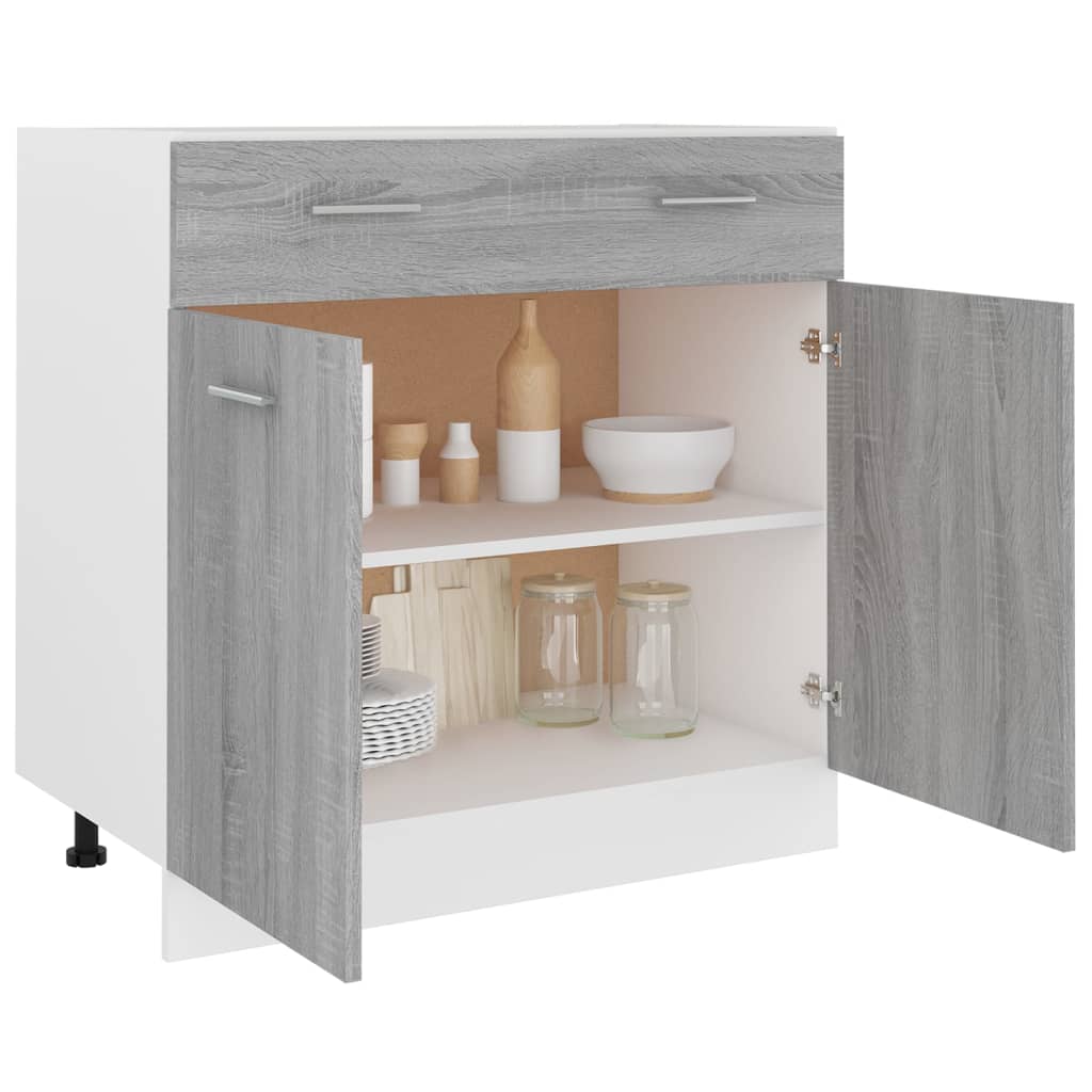vidaXL alumine köögikapp sahtliga hall Sonoma, 80x46x81,5 cm tehispuit
