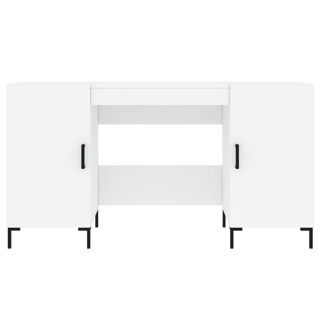 vidaXL kirjutuslaud, valge, 140 x 50 x 75 cm, tehispuit