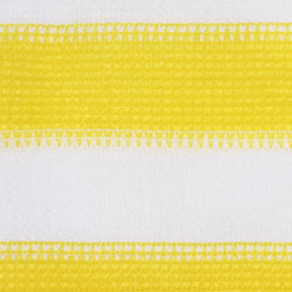 vidaXL rõdusirm, kollane ja valge, 90 x 300 cm, HDPE