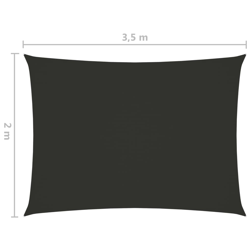 vidaXL oxford-kangast päikesepuri, ristkülik, 2x3,5 m, antratsiithall