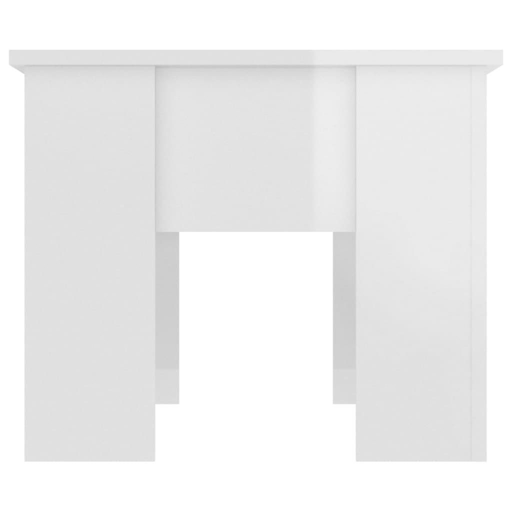 vidaXL kohvilaud, kõrgläikega valge, 79x49x41 cm, tehispuit