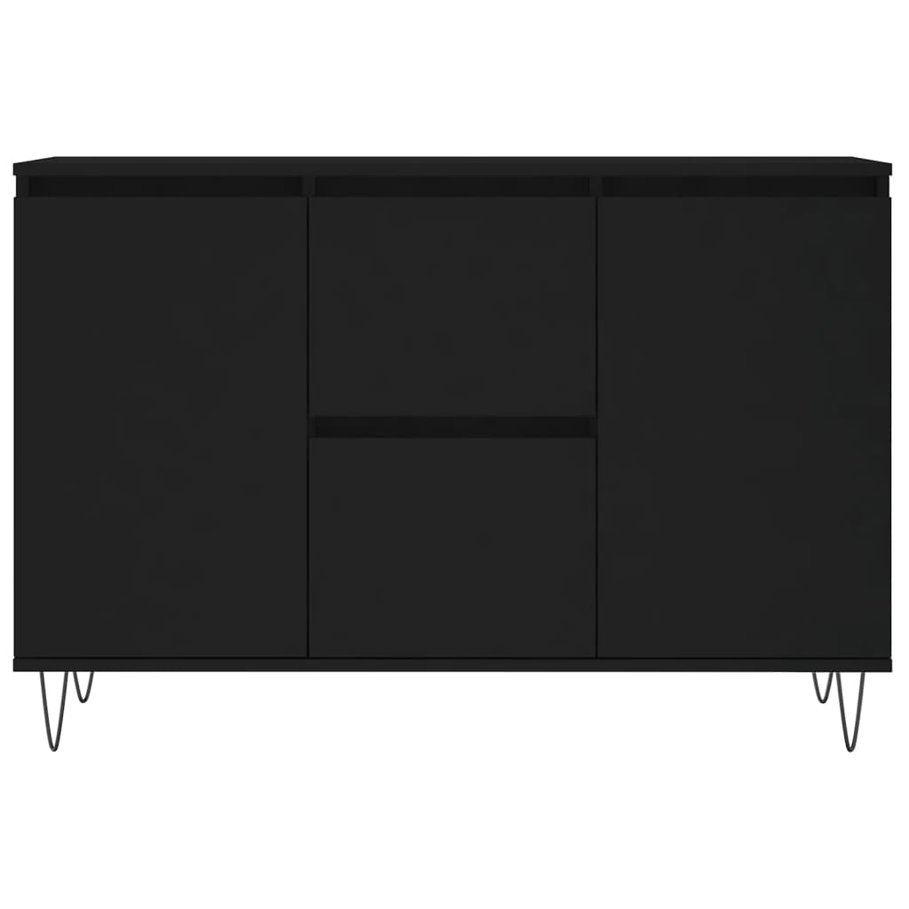 vidaXL puhvetkapp, must, 104 x 35 x 70 cm, tehispuit