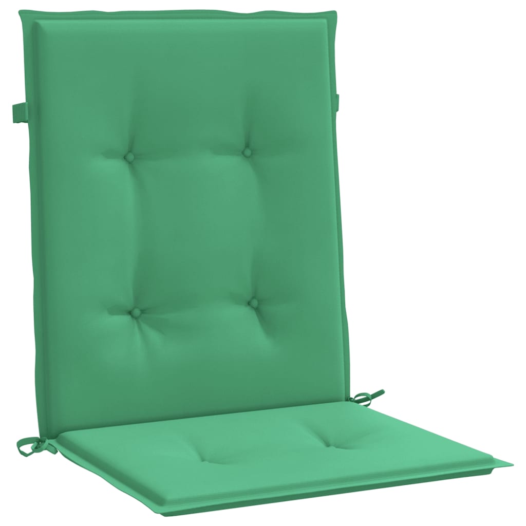 vidaXL madala seljatoega toolipadjad 4 tk, roheline 100x50x7 cm kangas