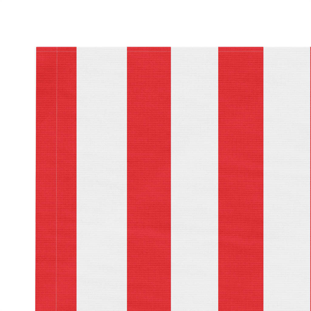 vidaXL varikatuse asenduskangas, punase ja valge triibuline, 3 x 2,5 m