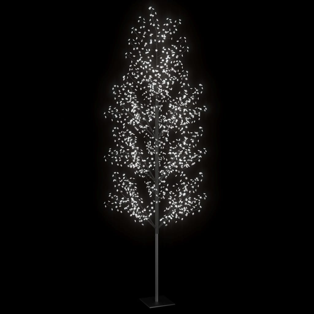vidaXL jõulupuu 1200 LEDi, külm valge, kirsiõied 400 cm