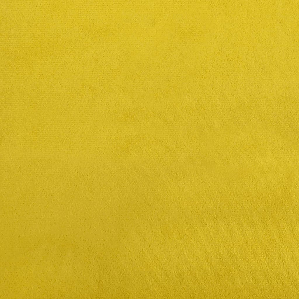 vidaXL diivanvoodi madratsiga, kollane, 90x200 cm, samet