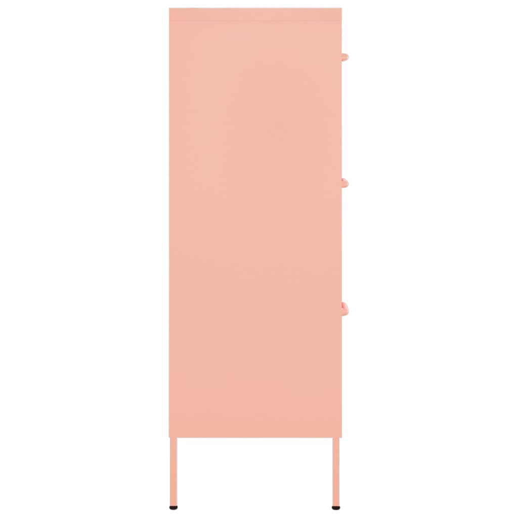 vidaXL kummut, roosa, 80 x 35 x 101,5 cm, teras