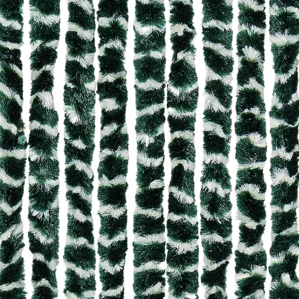 vidaXL putukakardin, roheline ja valge, 100 x 200 cm, šenill